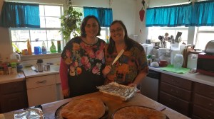 Daughter, Genevieve and sister, Jeannie.